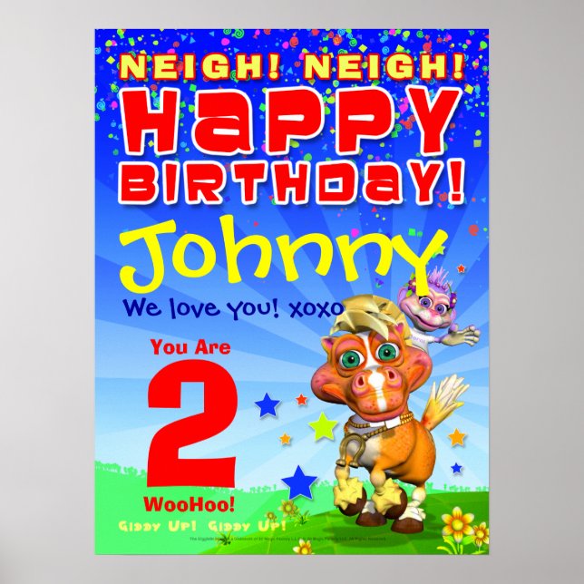 18x24" GiggleBellies Bucky Birthday Poster (Front)