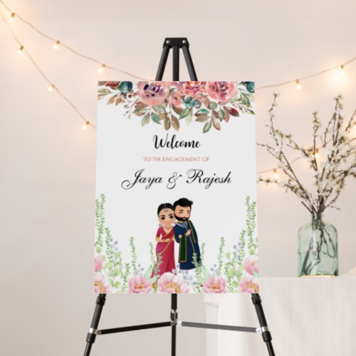 18x24 Indian Wedding Welcome Sign  Engagement