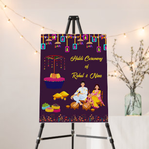 18x24" Indian Wedding Welcome Sign   Haldi Maiyan