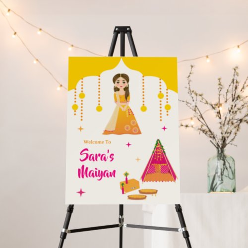 18x24 Indian Wedding Welcome Sign  Maiyan