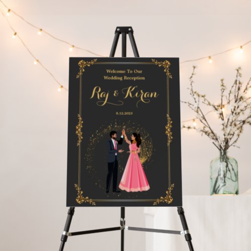 18x24 Indian Wedding Welcome Sign  Reception
