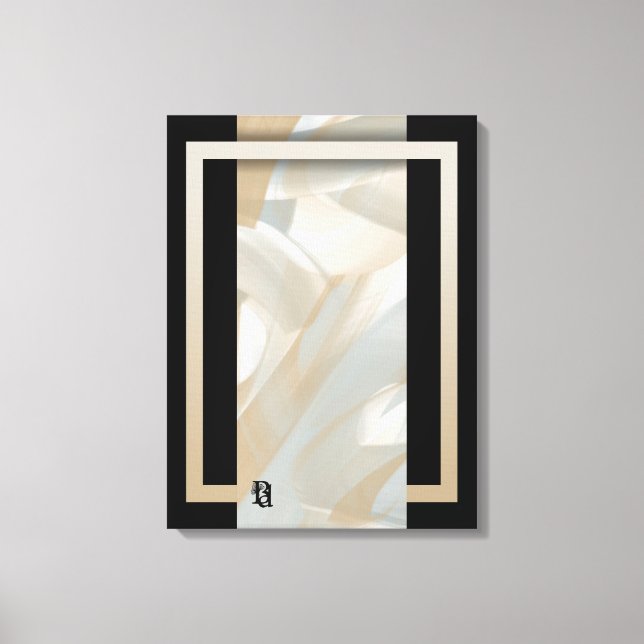 18x24" Sandy Tornado Trend Abstract Art Beige Canvas Print (Front)