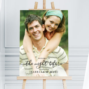 18x24 The Night Before with Photo Rehearsal Dinner Foam Board