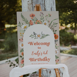 18x24" Wildflower Birthday Welcome Sign