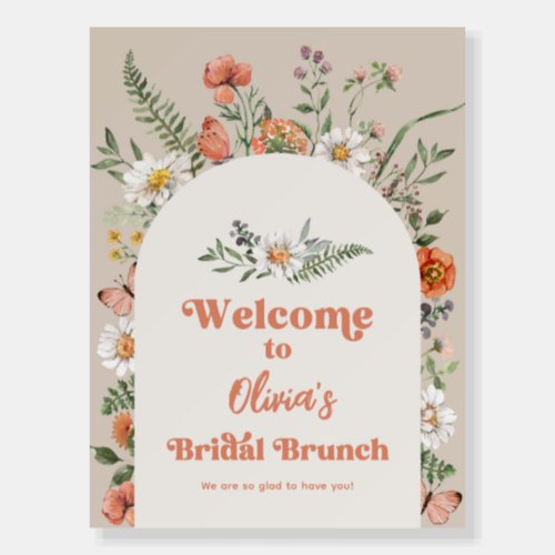18x24 Wildflower Bridal Shower Welcome Sign