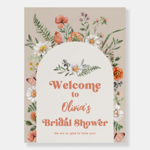18x24 Wildflower Bridal Shower Welcome Sign
