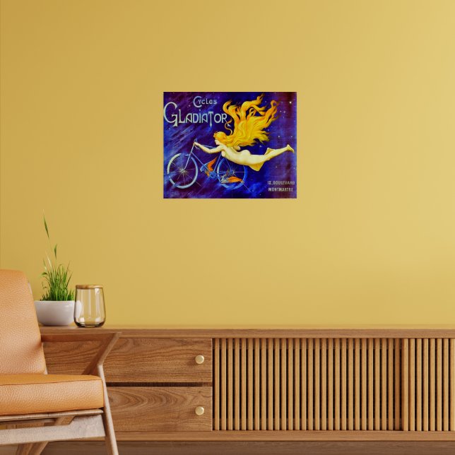 1900 Art Nouveau Cycles Gladiator Advertisement Poster (Living Room 2)