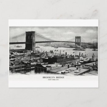 1900 Brooklyn Bridge Panorama Postcard by historicimage at Zazzle