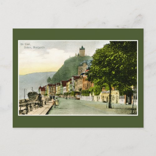 1900 Cochem Mosel Moselle river Germany Postcard