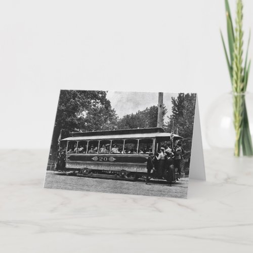 1900 Columbia Railway Trolley Greeting Card