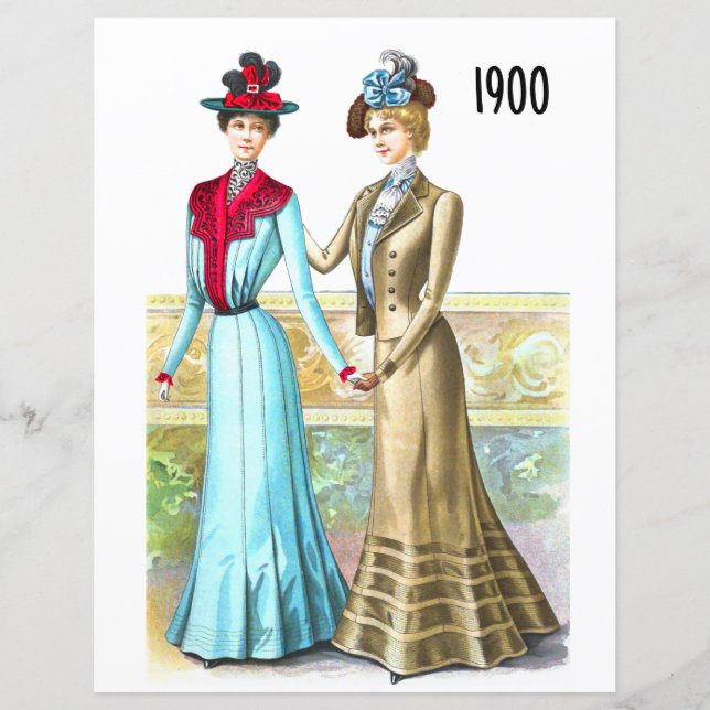 1900 Fashion Plate print for Decoupage  (Front)