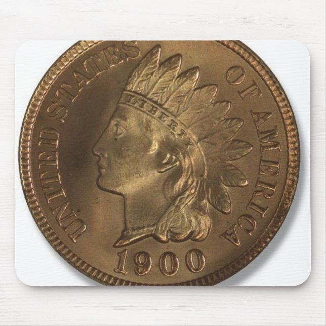 1900 Indian Head Penny Mouse Pad (Front)