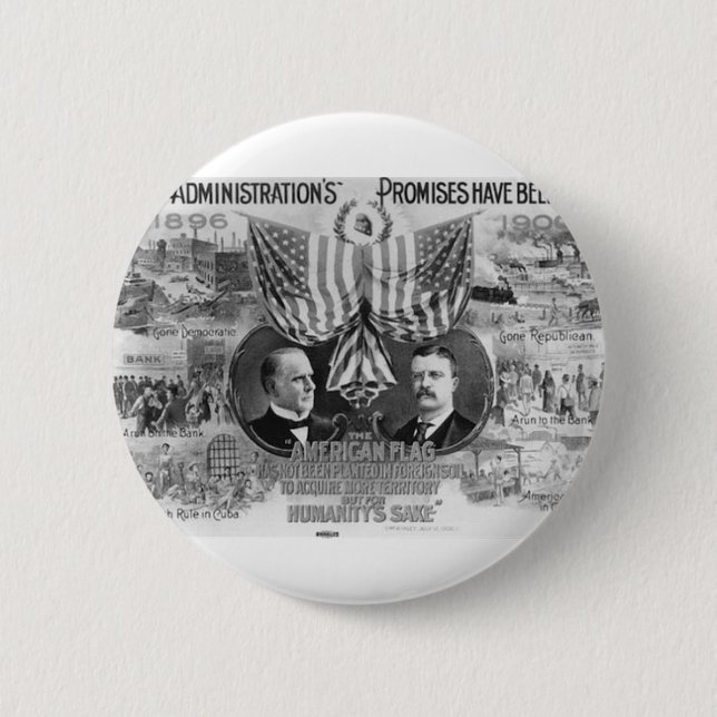 1900 Mckinley - Roosevelt Pinback Button (Front)
