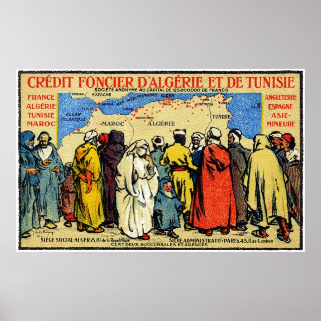 1900 North African Credit Union Poster (Front)