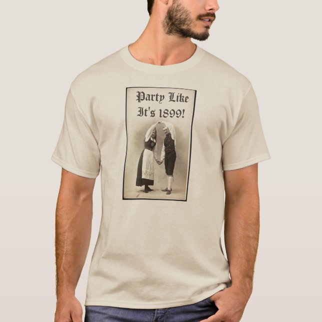 1900 Norwegian Bunad Dancers T-Shirt (Front)