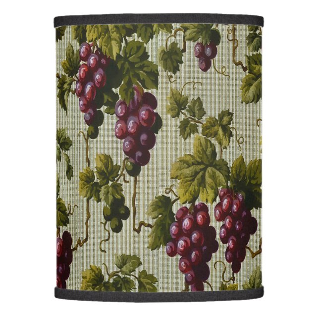 1900 Vintage Grapes Fruit Botanical Design Lamp Shade (Front)