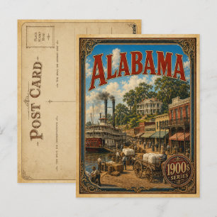 1900s Alabama Postcard Vintage State