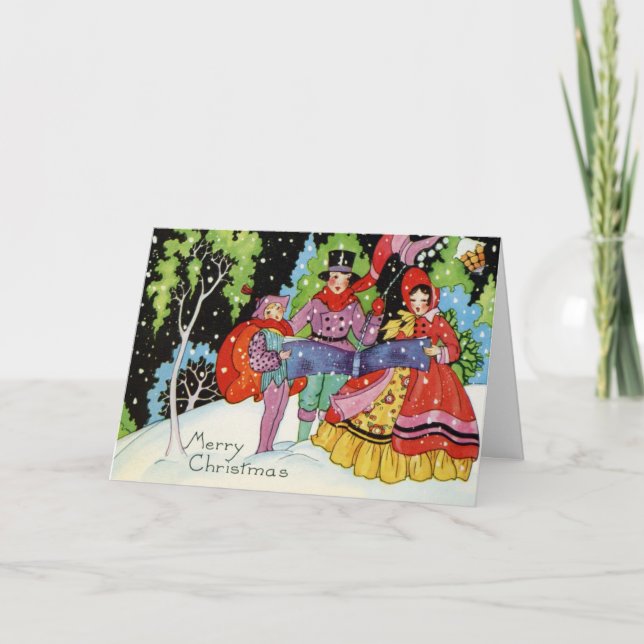 1900s Art Deco Christmas Card (Front)