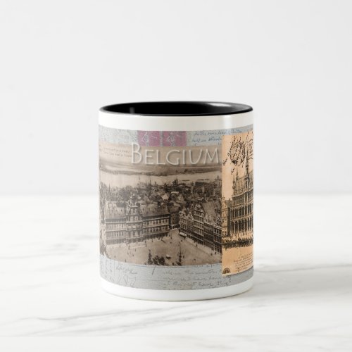 1900s BELGIUM POSTCARDS Two_Tone Coffee Mug