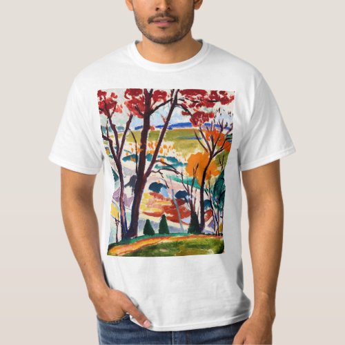 1900s Colorful Landscape Art T_Shirt