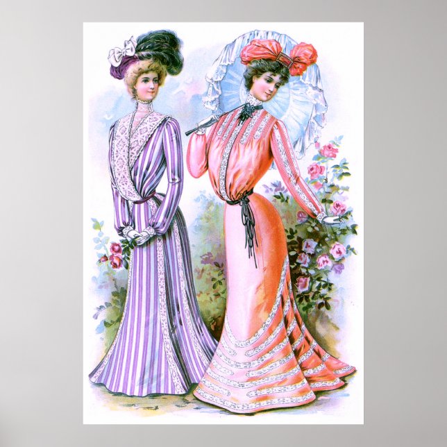 1900s Fashion Dresses Poster (Front)