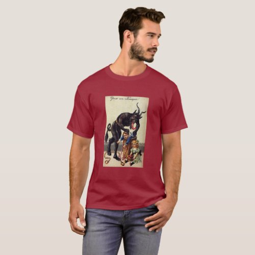 1900s Gruss Vom Krampus Christmas Nightmare T_Shirt