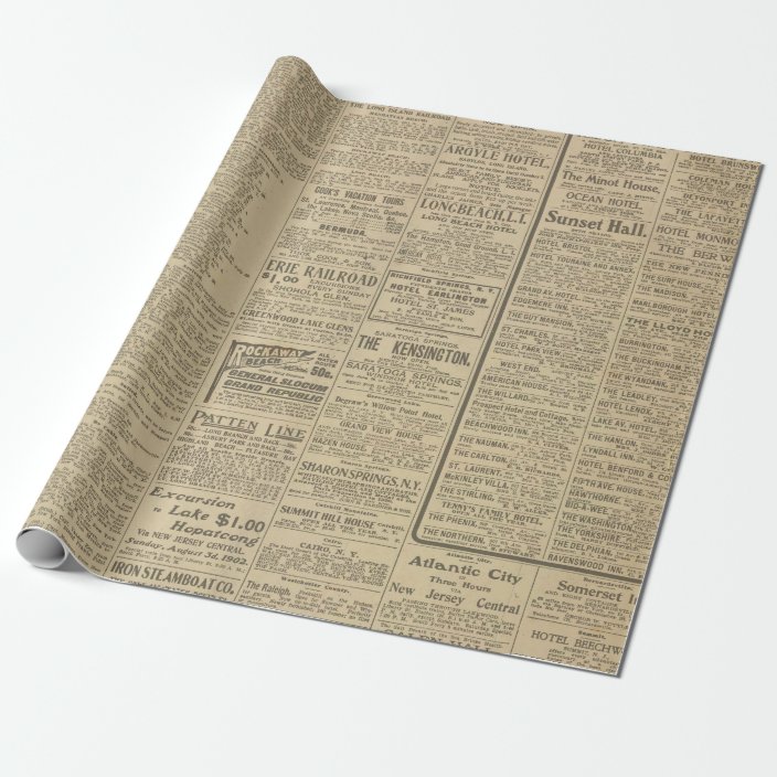 newspaper wrapping paper