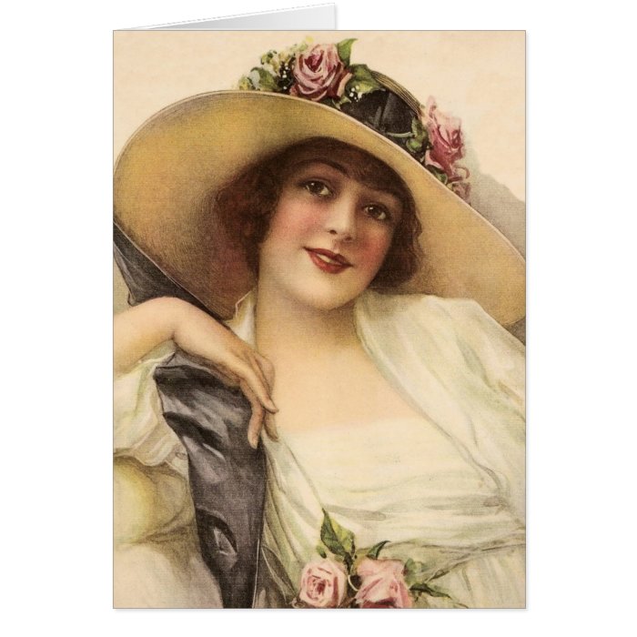 1900's Vintage Victorian Woman Greeting Cards