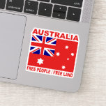 1901 Australian Land Flag Free People 3:2 Ratio Sticker at Zazzle