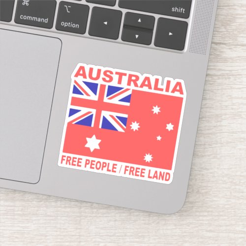 1901 Australian land flag free people 32 ratio Sticker