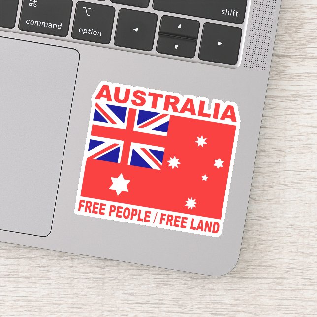 1901 Australian land flag free people 3:2 ratio Sticker (Detail)