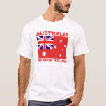 1901 Australian Land Flag Free People 3:2 T-shirt at Zazzle