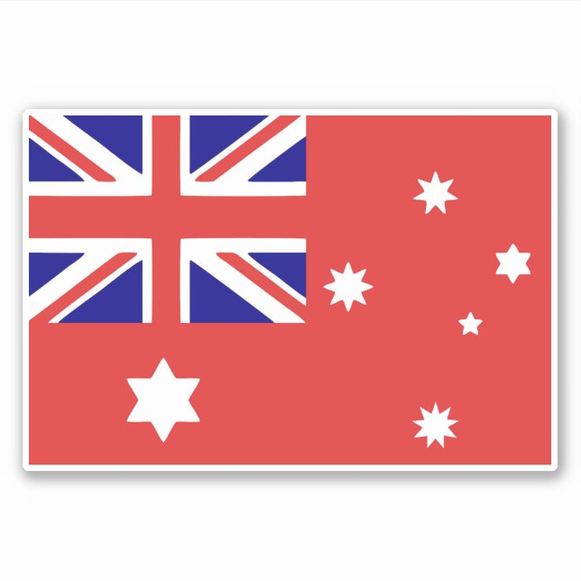 1901 Australian peoples land flag 3:2 ratio Sticker (Front)