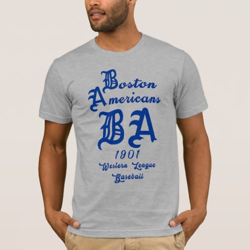 1901 Boston Americans Baseball  Western League T_Shirt