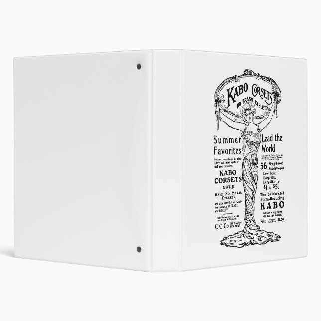 1901 Corset Newspaper advertisement Avery Binder (Background)