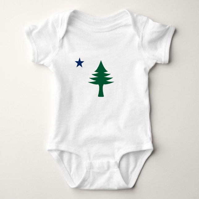 1901 Maine Flag Baby Bodysuit (Front)