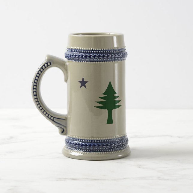 1901 Maine Flag Beer Stein (Left)