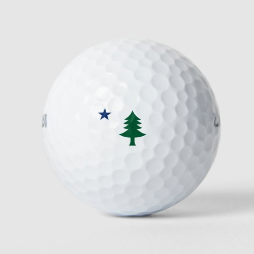 1901 Maine Flag Golf Balls