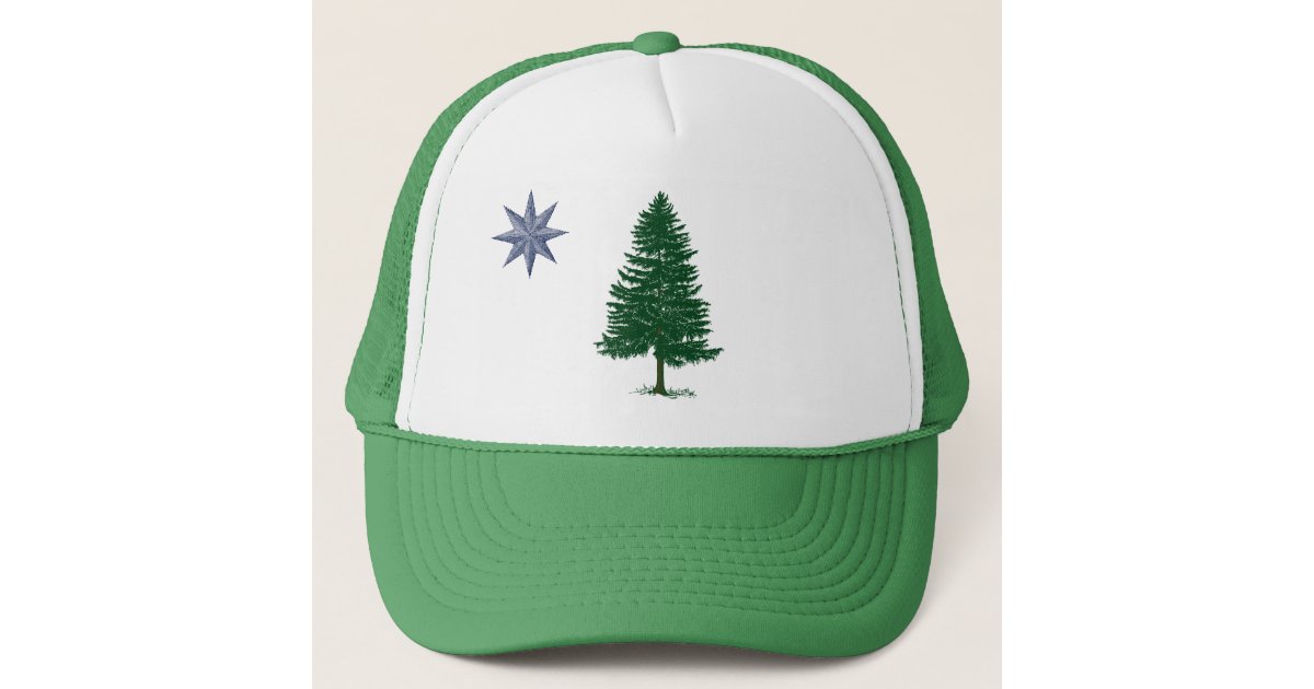Heritage Pride Pine Trees Mens Embroidered Mesh Back Trucker Hat Baseball  Cap