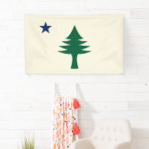 1901 Maine Flag Outdoor Banner