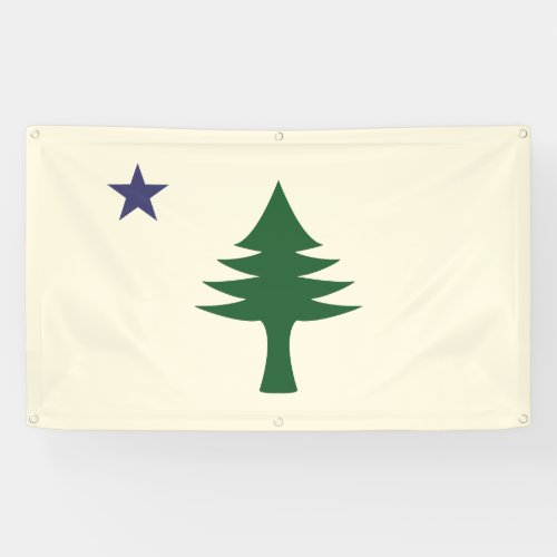 1901 Maine Flag Outdoor Banner