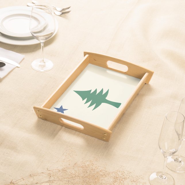 1901 Maine Flag Serving Tray (Front)