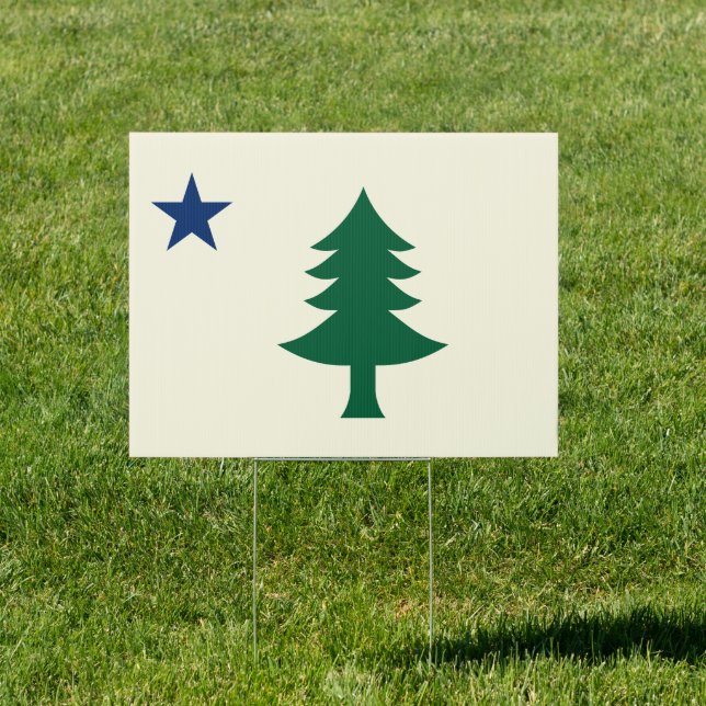 1901 Maine Flag Sign (Insitu)