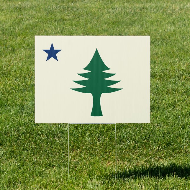 1901 Maine Flag Sign (Insitu)