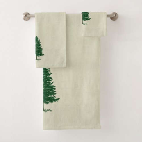 1901 Maine Flag _ Vintage Style Bath Towel Set