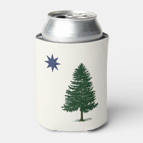 1901 Maine Flag _ Vintage Style Can Cooler