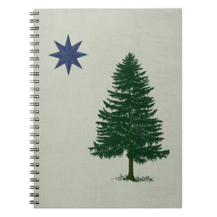 1901 Maine Flag - Vintage Style Notebook