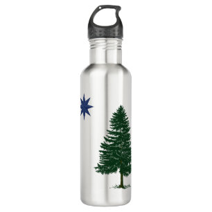 1901 Maine Flag - Vintage Style Stainless Steel Water Bottle