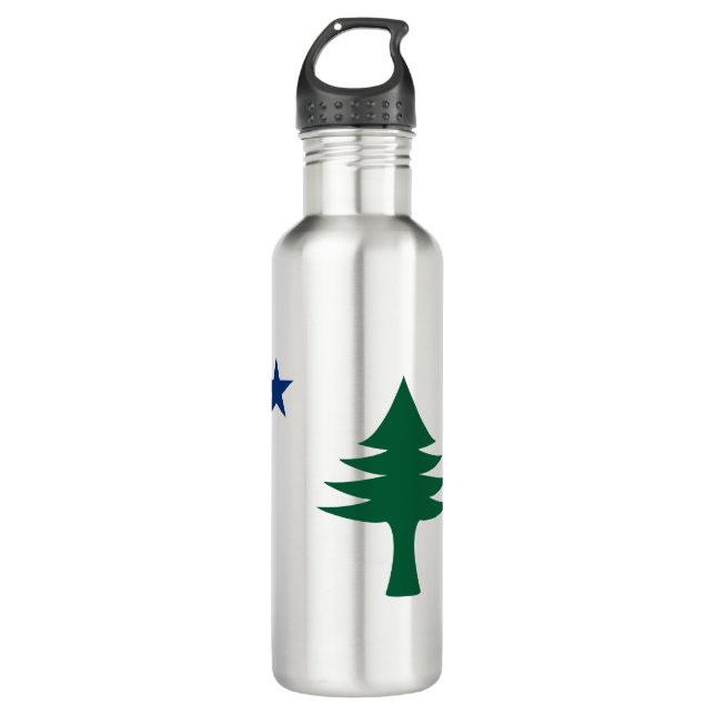 1901 Maine Flag Water Bottle (Front)