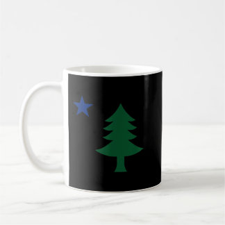 1901 Old First Flag of Maine Pine Tree and Star Coffee Mug